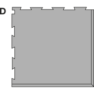 Matte IND 750x750mm (D) Eckteil grau
